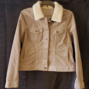 Life Styles corduroy jacket with fur collar